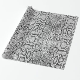 Zwarte witte Anaconda exotic snakeskin Cadeaupapier