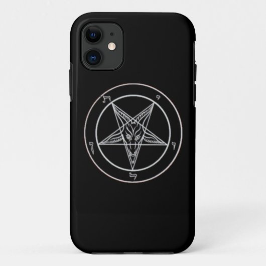 Zwarte/Witte Baphomet-telefoontas Case-Mate iPhone Case (Achterkant)