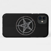 Zwarte/Witte Baphomet-telefoontas Case-Mate iPhone Case (Achterkant (horizontaal))