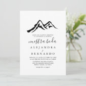 Zwarte witte bergkalligrafie Nuestra Boda Kaart (Staand voorkant)