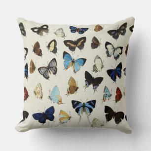ZWARTE WITTE BLAUWE BUTTERFLIES Beauty Natuur Love Kussen