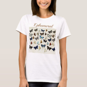 ZWARTE WITTE BLAUWE BUTTERFLIES Beauty Natuur Love T-shirt