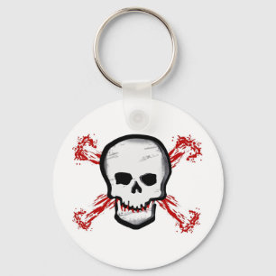 Zwarte/Witte Botten Sleutelhanger