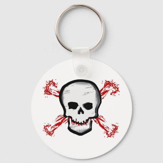 Zwarte/Witte Botten Sleutelhanger (Voorkant)