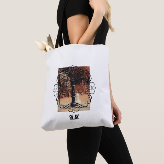 Zwarte witte Canvas tas met King Slay (Dichtbij)