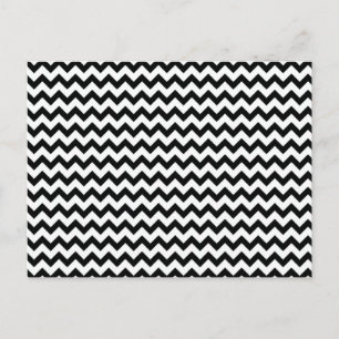 Zwarte Witte Chevrons Briefkaart