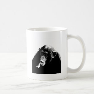 Zwarte witte chimpansee koffiemok