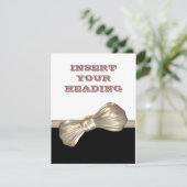 Zwarte witte crame das kaart (Staand voorkant)