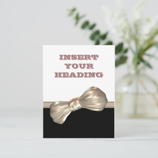 Zwarte witte crame das kaart (Staand voorkant)