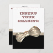 Zwarte witte crame das kaart (Voorkant / Achterkant)