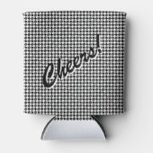 Zwarte witte diamantkaas blikjeskoeler (Voorkant)