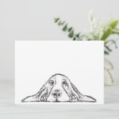 zwarte witte, eenvoudige puppy-ogen aankondiging (Staand voorkant)