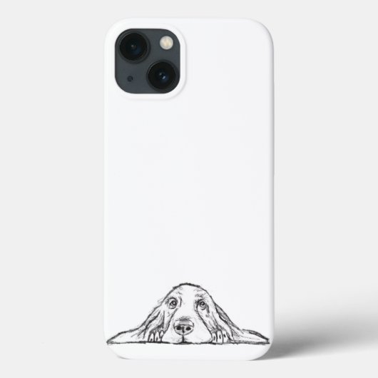 zwarte witte, eenvoudige puppy-ogen Case-Mate iPhone case (Achterkant)