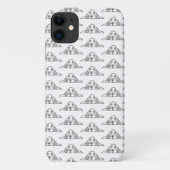 zwarte witte, eenvoudige puppy-ogen Case-Mate iPhone case (Achterkant)