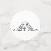 zwarte witte, eenvoudige puppy-ogen confetti (Kleine voorkant)