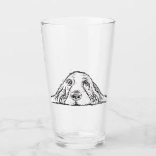 zwarte witte, eenvoudige puppy-ogen glas