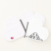 zwarte witte, eenvoudige puppy-ogen notitieboek (Binnen)