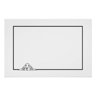 zwarte witte, eenvoudige puppy-ogen perfect poster