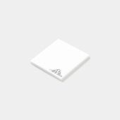 zwarte witte, eenvoudige puppy-ogen post-it® notes (Schuin)