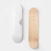 zwarte witte, eenvoudige puppy-ogen skateboard (Voorkant)