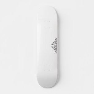 zwarte witte, eenvoudige puppy-ogen skateboard