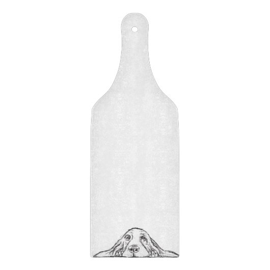 zwarte witte, eenvoudige puppy-ogen snijplank (Voorkant)