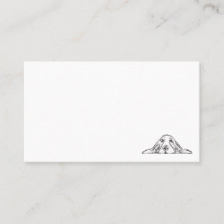 zwarte witte, eenvoudige puppy-ogen visitekaartje