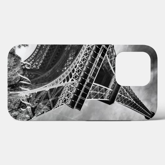 Zwarte & Witte Eiffeltoren Parijs Europa Case-Mate iPhone Case (Achterkant (horizontaal))