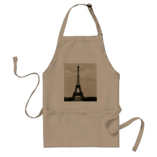 zwarte & witte Eiffeltower Standaard Schort