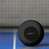 Zwarte witte elegant scriptnaam pingpongballen (Net)