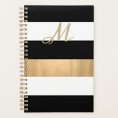 Zwarte, witte en gouden stripper planner (Voorkant)
