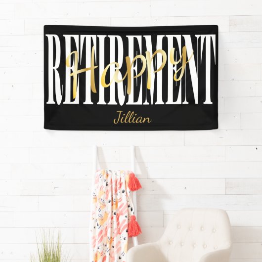 Zwarte, witte en goudregeringspartij spandoek (Insitu)