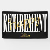 Zwarte, witte en goudregeringspartij spandoek (Horizontaal)