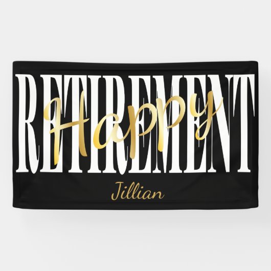 Zwarte, witte en goudregeringspartij spandoek (Horizontaal)