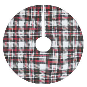 zwarte witte en rode tartaankleurige vlek kerstboom rok