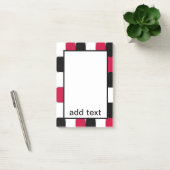 Zwarte, witte en rode visheye post-it® notes (Kantoor)