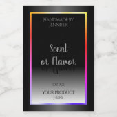 Zwarte witte etiketten met kleurrijke regenboog Li (Enkel label)