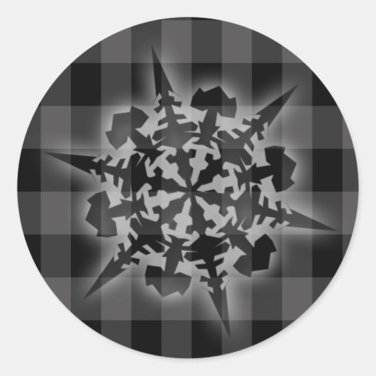 Zwarte witte feestdag kerstkaartjes Envelope zegel (Voorkant)