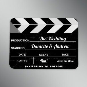 Zwarte witte filmklembord Weddenschap Opslaan Datu Magneet