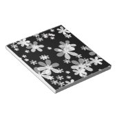 zwarte witte flora notitieblok (Schuin)
