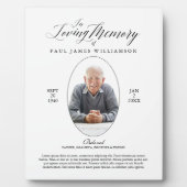 Zwarte/Witte Foto-herinnering Geschenk ter nagedac Fotoplaat (Voorkant)