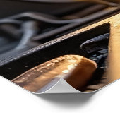 Zwarte witte Franse Bulldog Grillmaster Poster (Hoek)