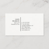 Zwarte & Witte Gavel-procureur bij wet Visitekaartje (Achterkant)