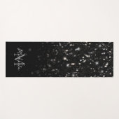 Zwarte witte glans yogamat (Voorkant (horizontaal))