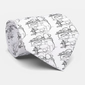 Zwarte witte grijze cirkels, digitale kunst van Ki Stropdas (Opgerold)