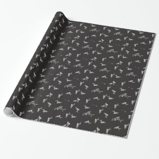 Zwarte witte haai Bone Gift Cadeaupapier