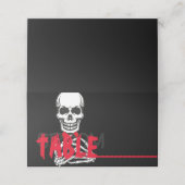 zwarte witte halve schedel (Buitenkant ongevouwen)