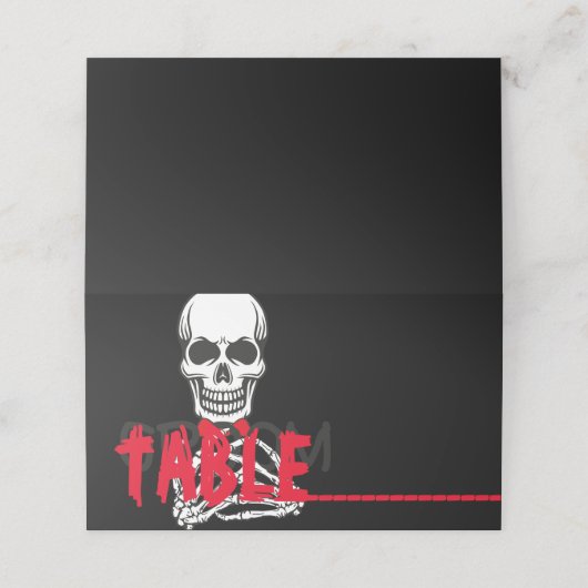 zwarte witte halve schedel (Buitenkant ongevouwen)