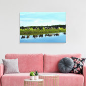 Zwarte, witte Holstein Koeien in de wei Canvas Afdruk (Insitu (Woonkamer))