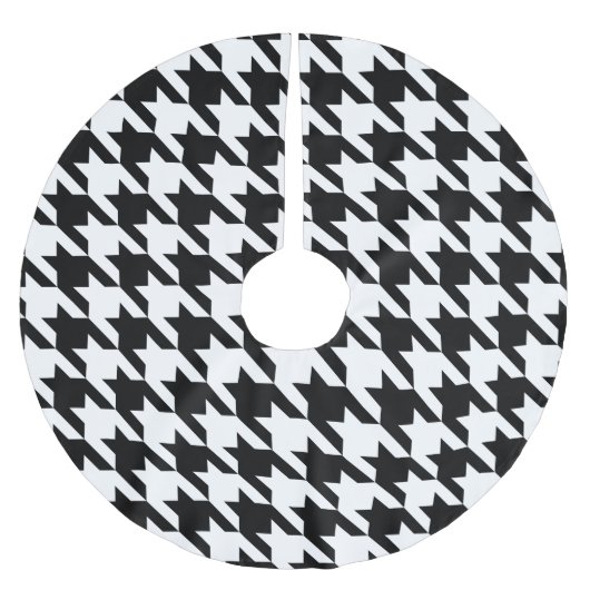zwarte witte houndstooth kerstboom rok (Voorkant)